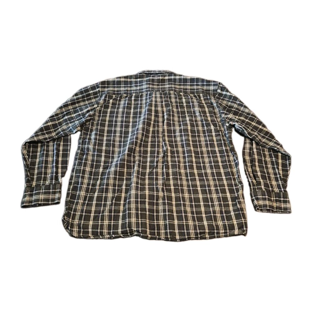 Irish Setter Flannel Shirt Men Size Large Green Plaid 100% Cotton Red Wing Shoes - Picture 3 of 6